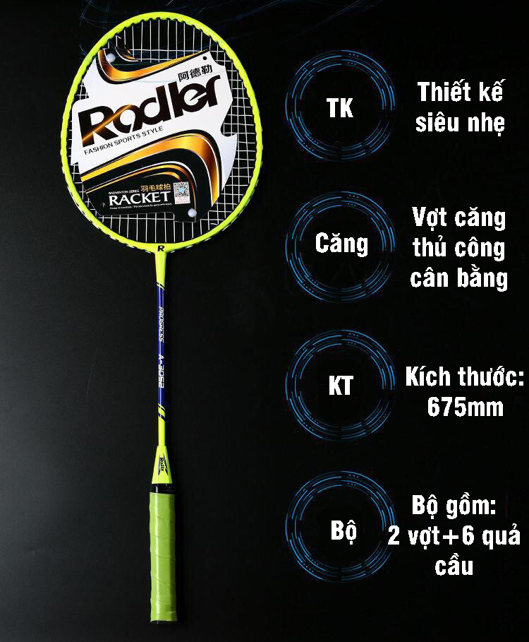 BỘ 2 VỢT CẦU LÔNG ROADLER