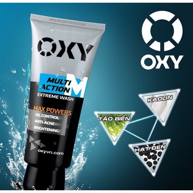 Kem Rửa Mặt Đa Tác Động Oxy Multi Action Extreme Wash 100g
