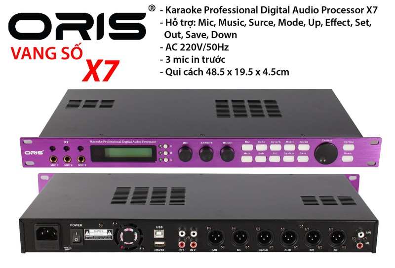 Vang số oris x7