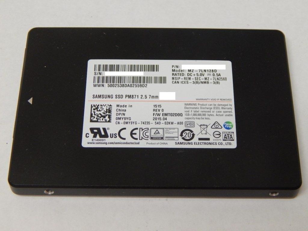 SSD Samsung PM871 256GB 2.5 Inch SATA 6.0 Gbps Solid State Drive
