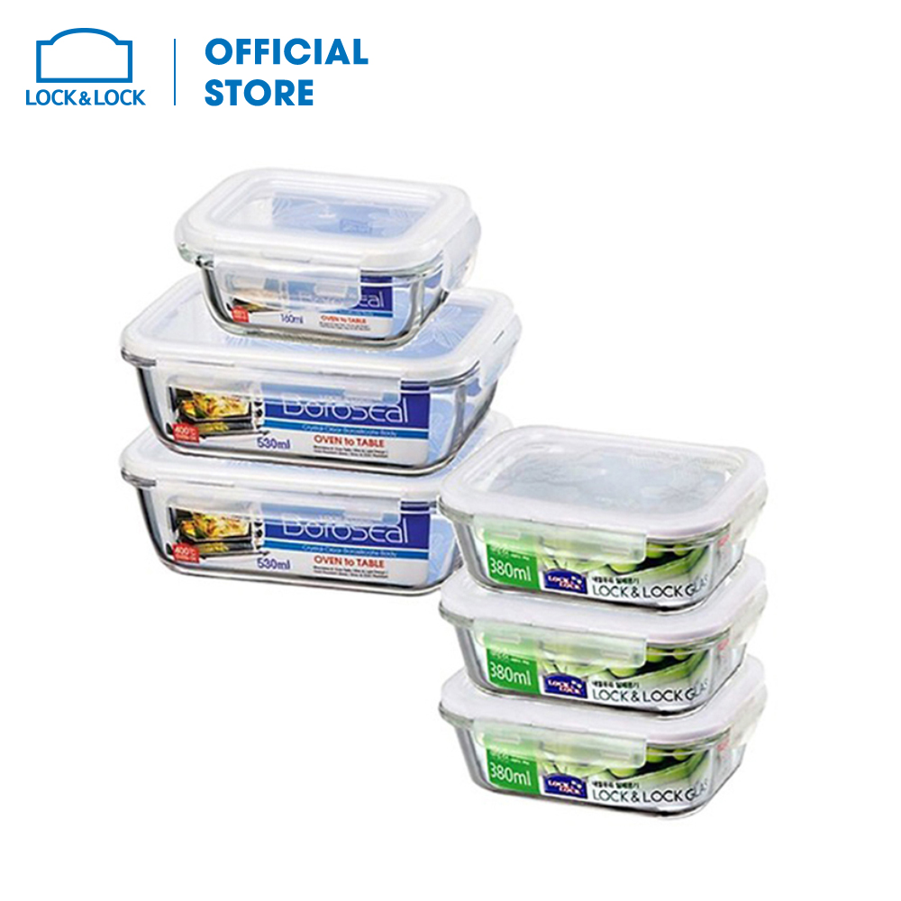 BỘ 6 HỘP THỦY TINH LOCK&LOCK LLG426S6