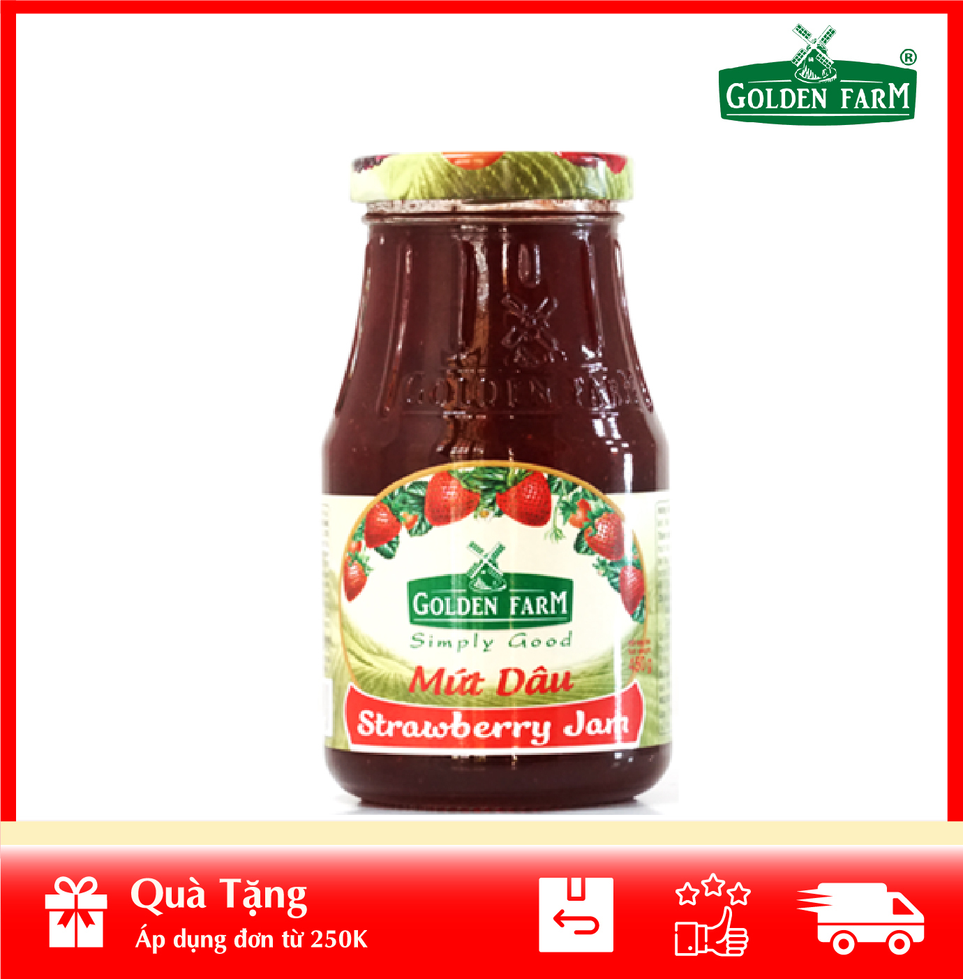 Mứt Golden Farm Dâu 450G