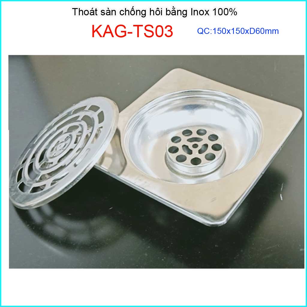 Phễu thoát sàn inox KAG-TS03