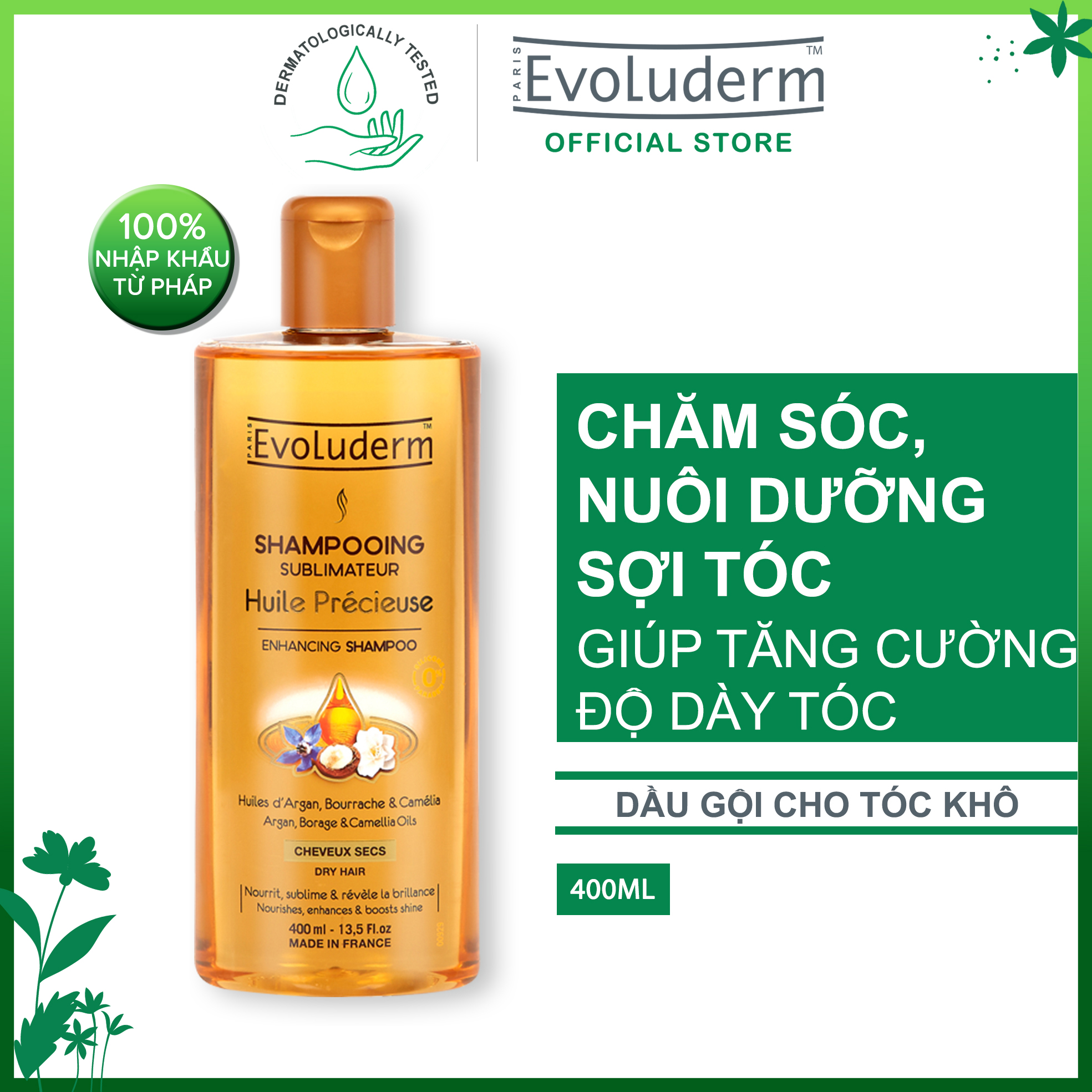 Tinh dầu dưỡng da Evoluderm Argan 100ml