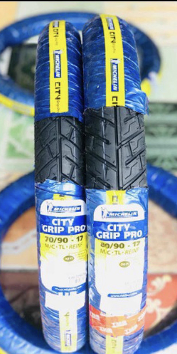 Cặp vỏ/lốp xe Michelin 70/90-17 và 80/90-17 City Pro