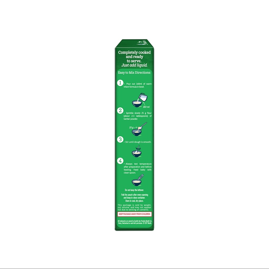 Bột ăn dặm Gerber Organic lúa mì yến mạch 200g