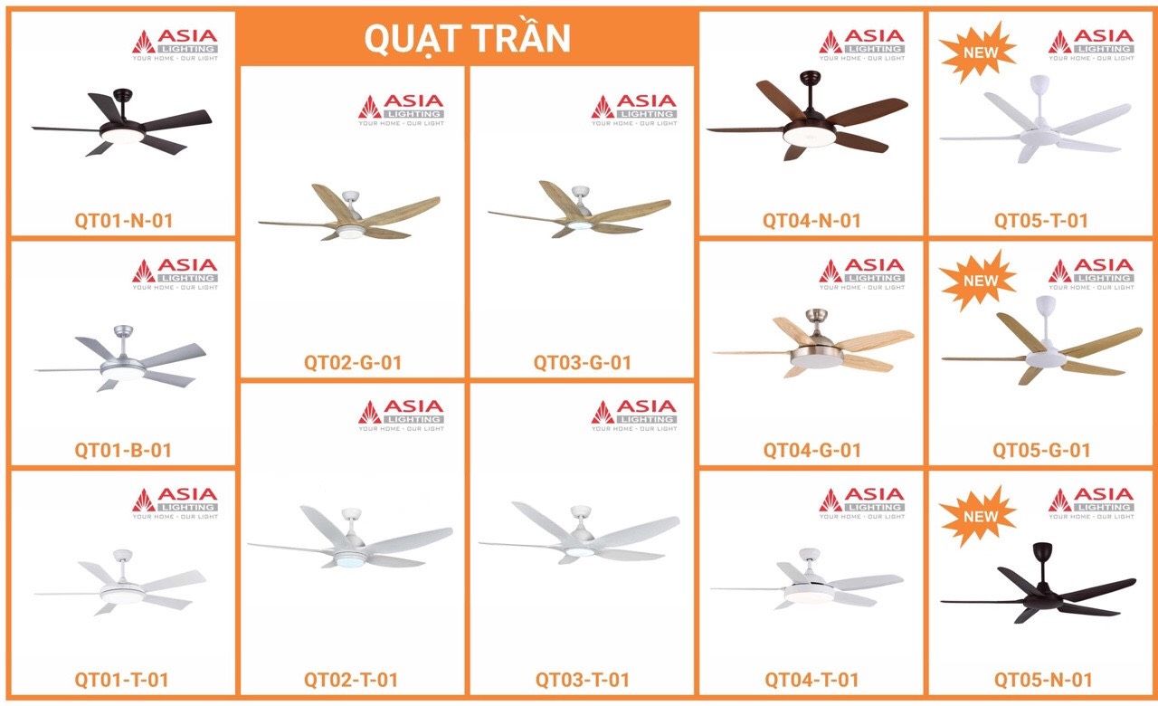 QUẠT TRẦN 5 CÁNH ASIA QT-G05-01