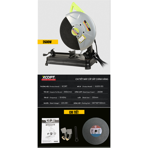 MÁY CẮT SẮT XCORT 1600W
