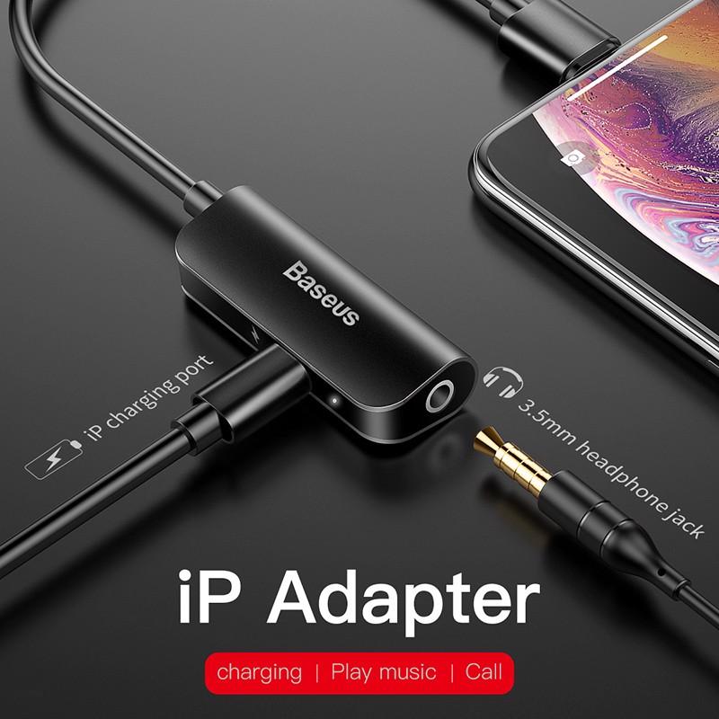 BỘ CHUYỂN CỔNG LIGHTNING SANG 3.5 + LIGHTNING BASEUS L50