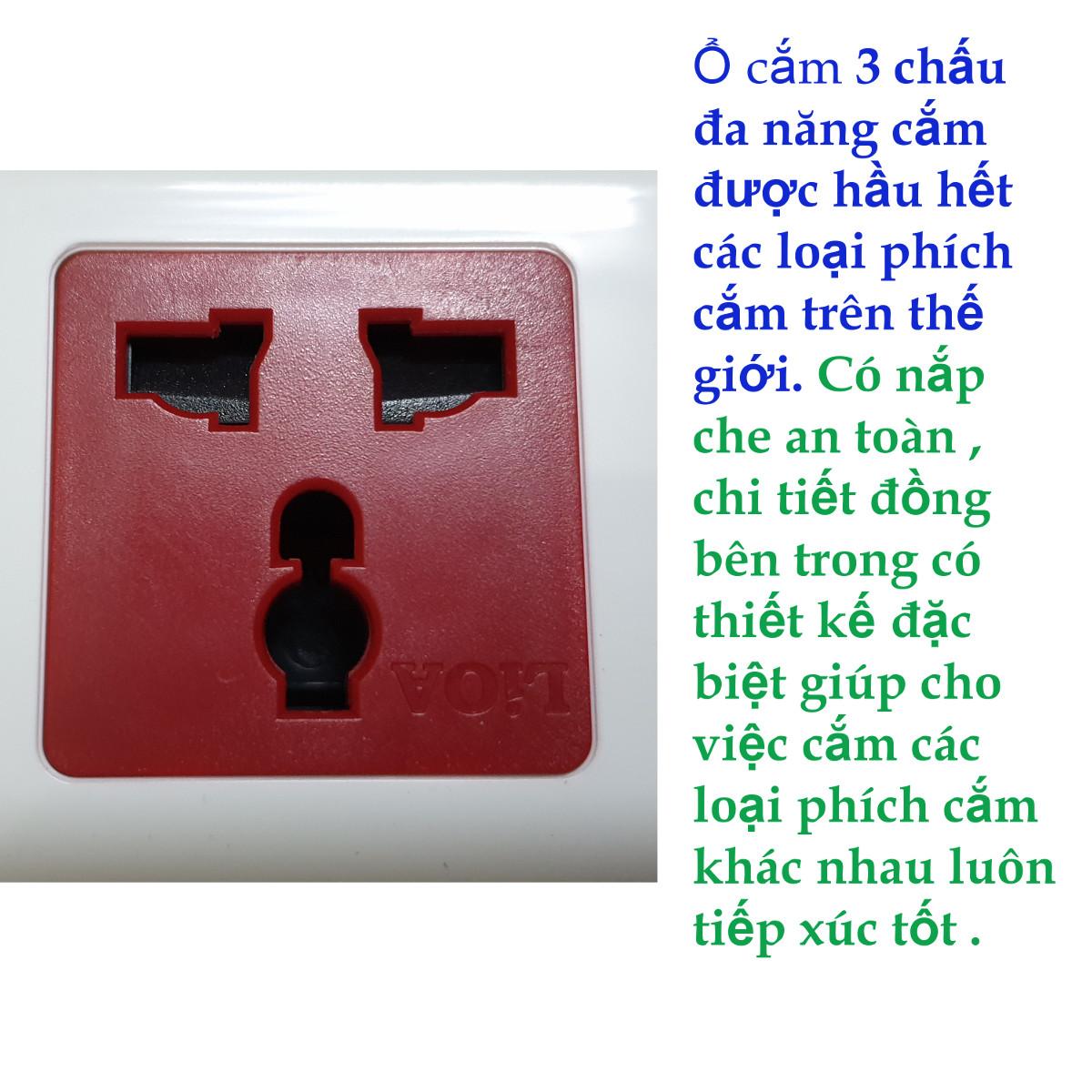 Ổ cắm kéo dài đa năng Lioa 6OFSSA2.5-2