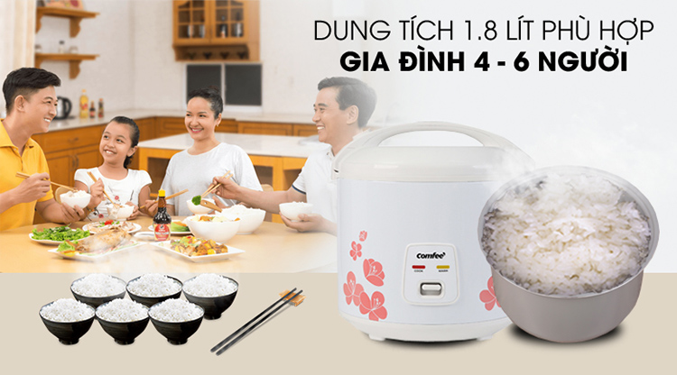 Nồi cơm điện Comfee CR-CM1820 C 1.8L