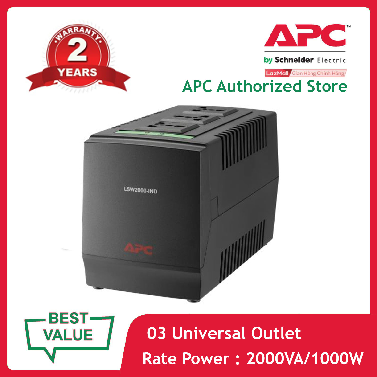 Ổn áp APC Line-R LSW2000-IND - 2000VA