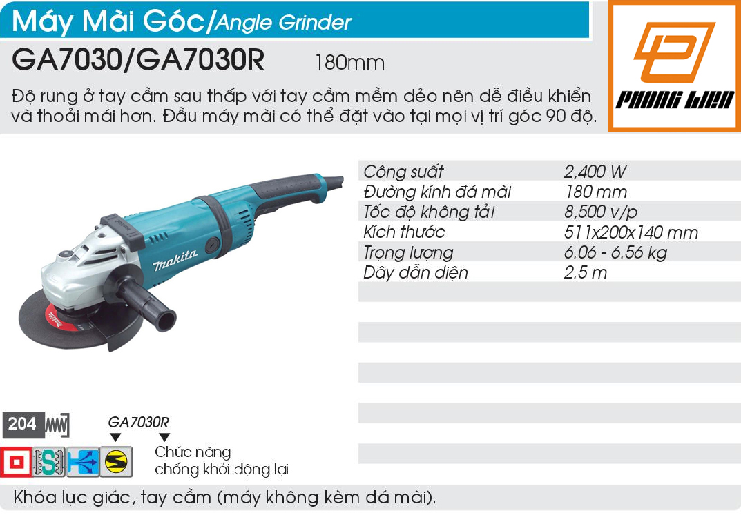 Máy mài góc Makita GA7030