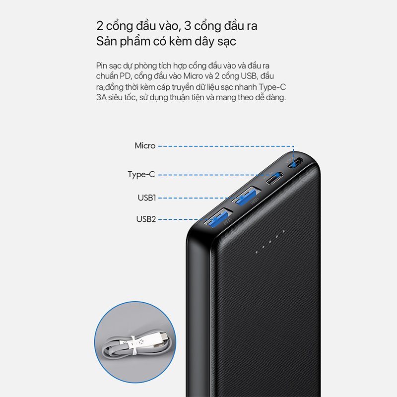 Sạc Dự Phòng VIVAN VPB-K10 10.000mAh