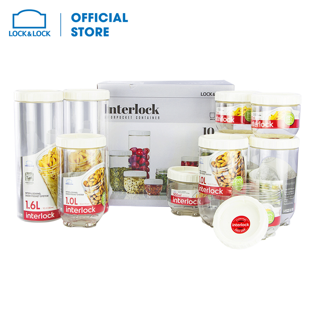 Bộ 10 hộp Lock&Lock Interlock INL301WS10
