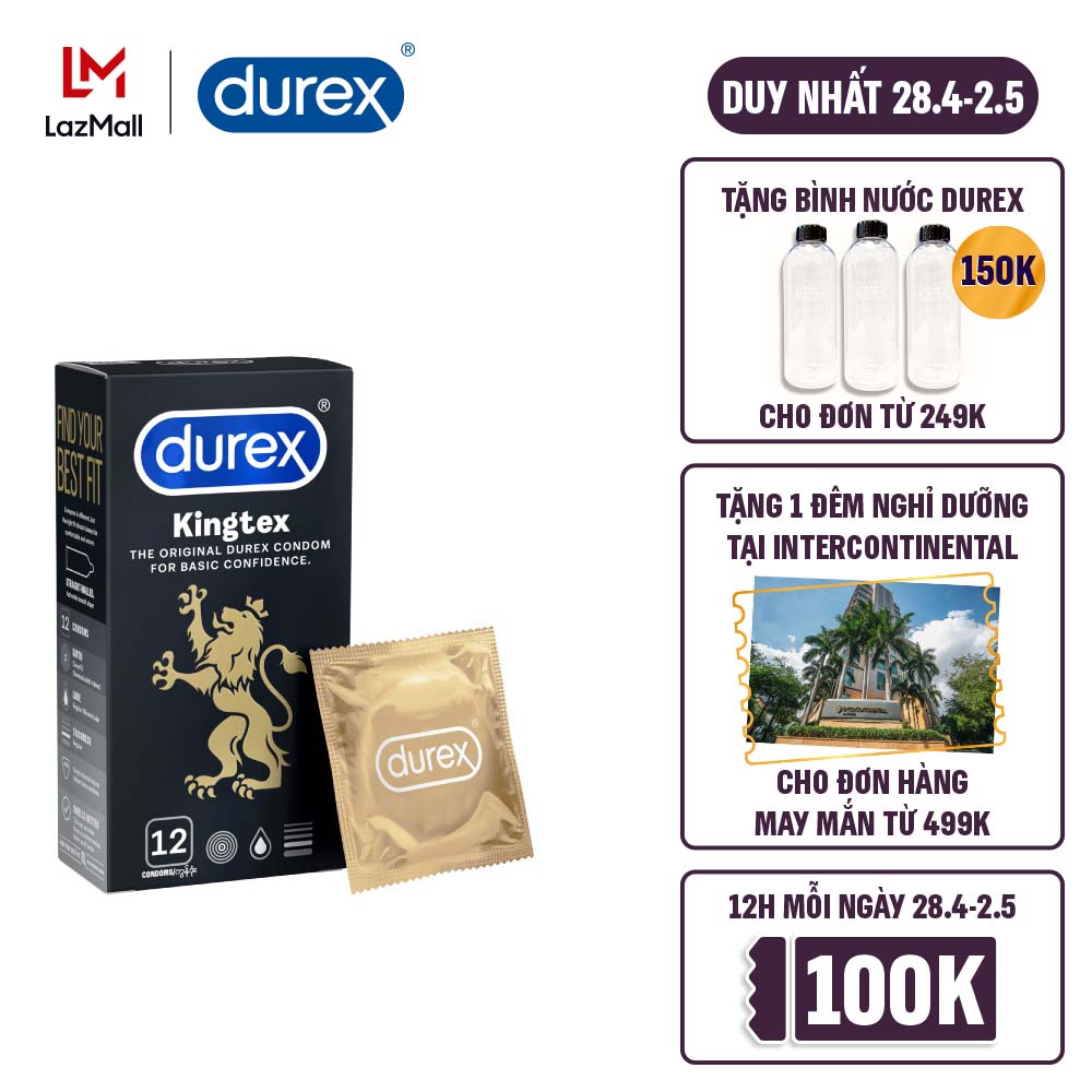 Bao cao su Durex Kingtex (12 bao)