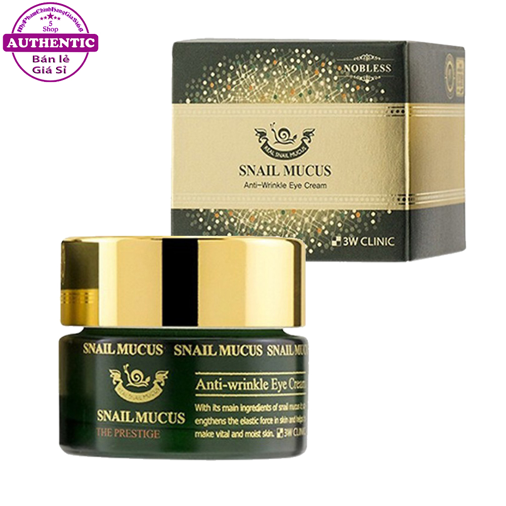 Kem Dưỡng Da Vùng Mắt 3W Clinic Snail Mucus Anti-Wrinkle Eye Cream 30ml