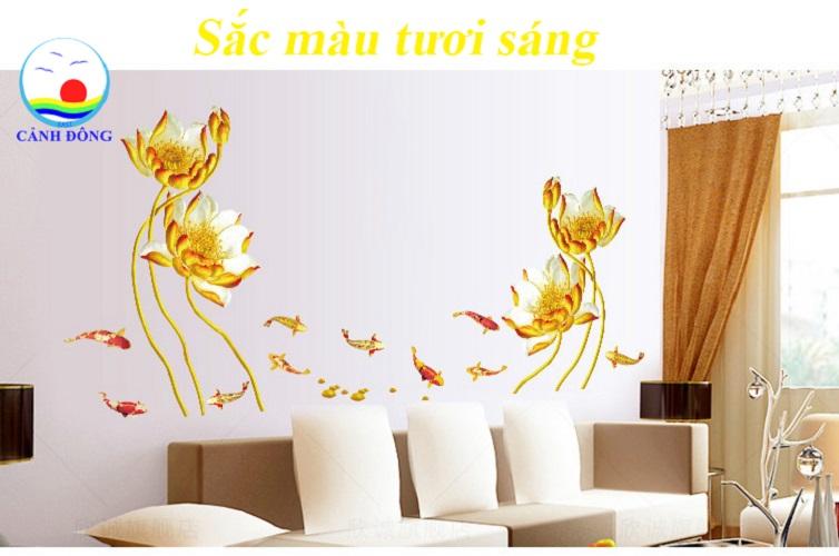 Decal Hoa Sen Vàng Binbin PK137