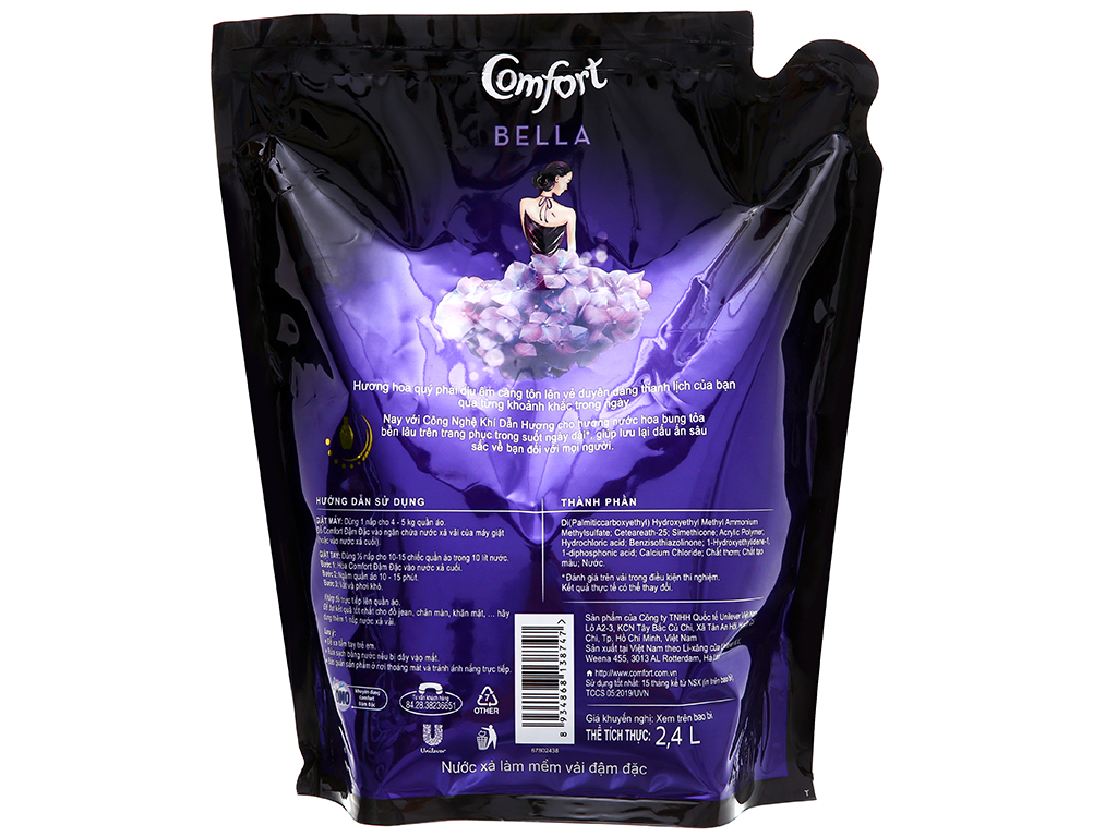 Nước xả Comfort nước hoa Bella 2.6L