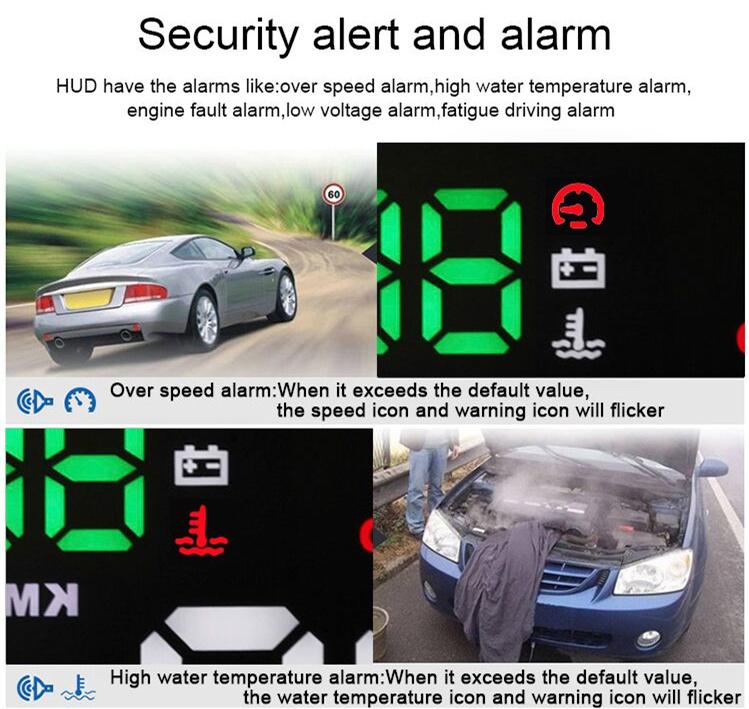 Thiết bị hiển thị tốc độ lên kính lái Novelty HUD E300