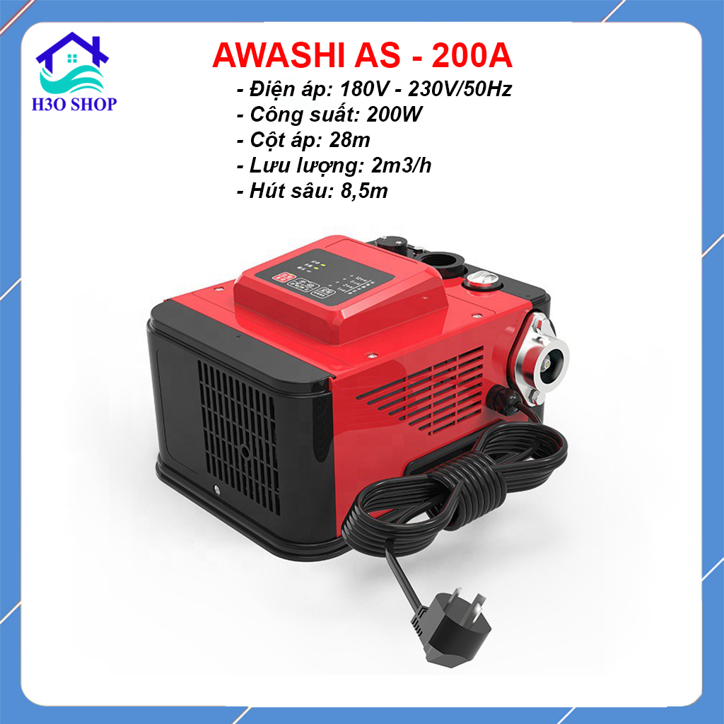 MÁY BƠM NƯỚC TĂNG ÁP AWASHI AS-200W