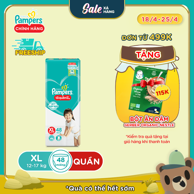 Tã - bỉm quần Pampers Newborn XL48 (12kg)