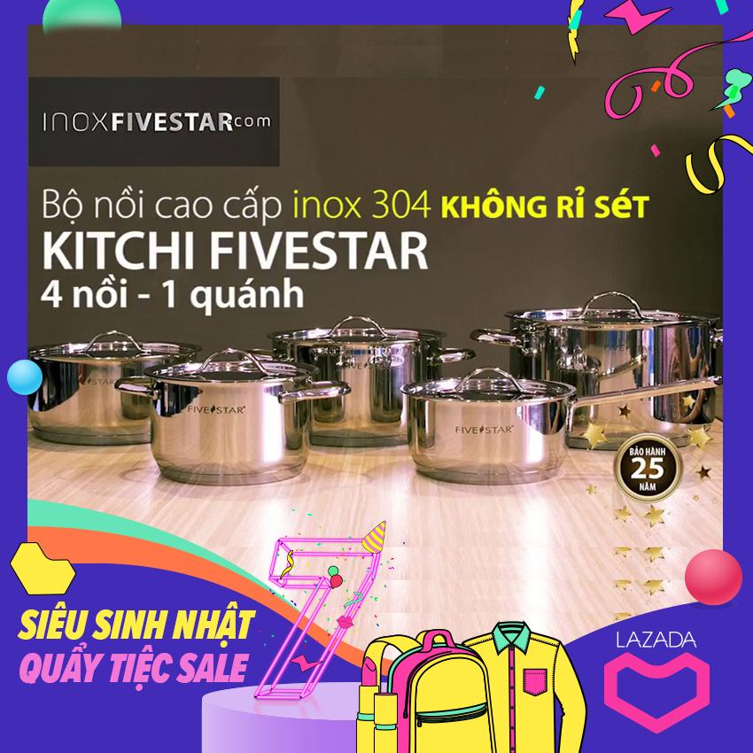 Bộ nồi FiveStar Oval 5 chiếc