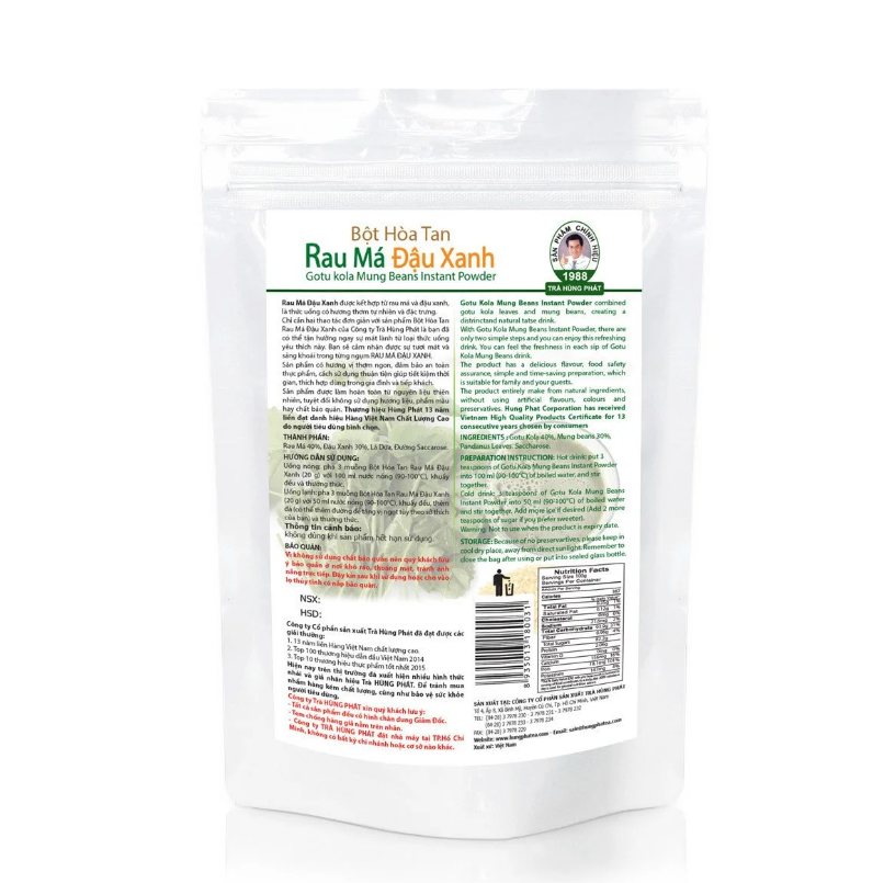 Bột Rau má Đậu xanh Hùng Phát 200g