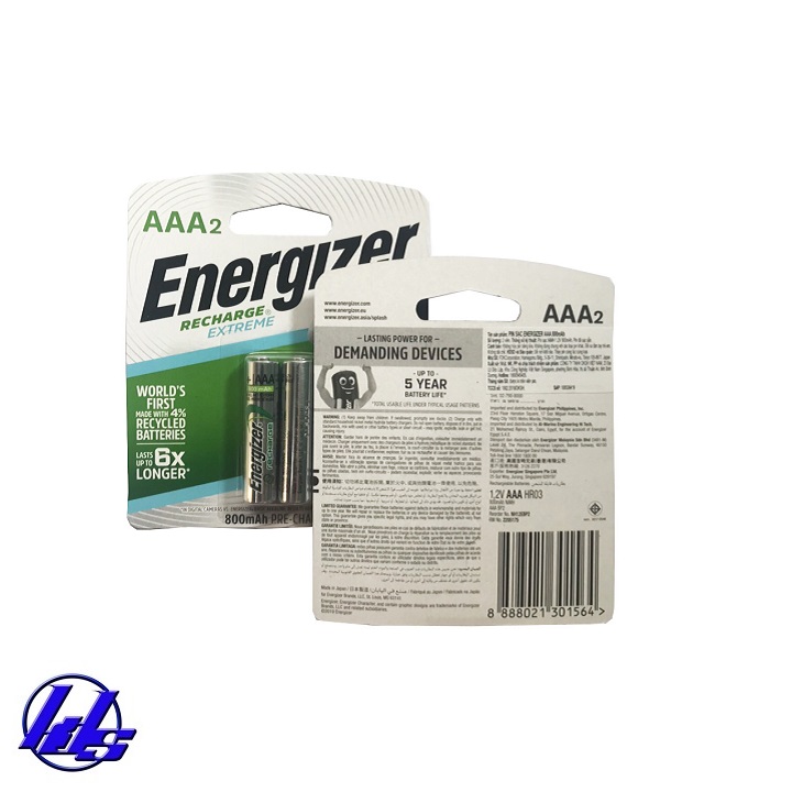 Pin sạc Energizer AAA 800mAh NH12ERP2