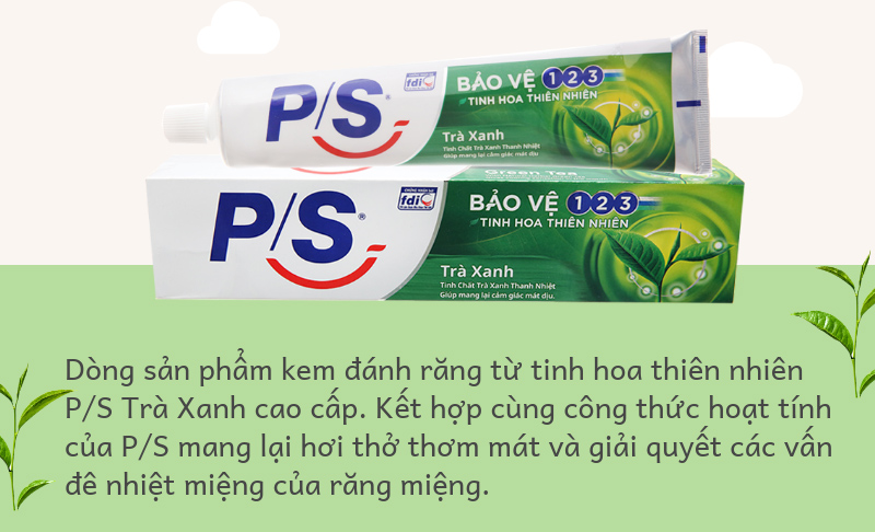 Kem Đánh Răng PS Trà Xanh 30g Combo 10 hộp