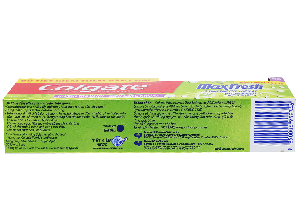 Kem đánh răng Colgate MaxFresh trà xanh 230g