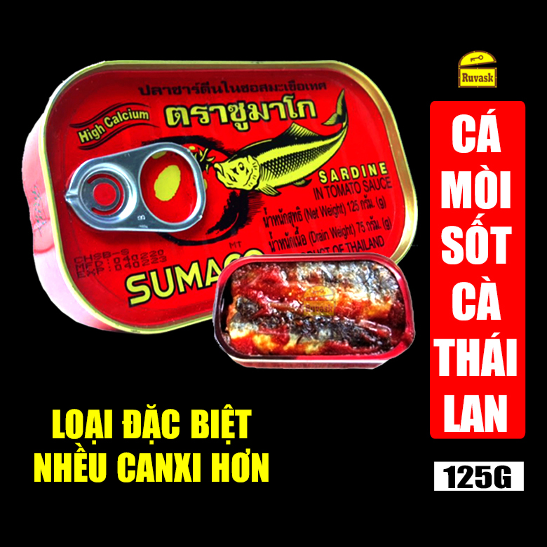 Cá Mòi Sốt Cà Chua Sumaco 125g