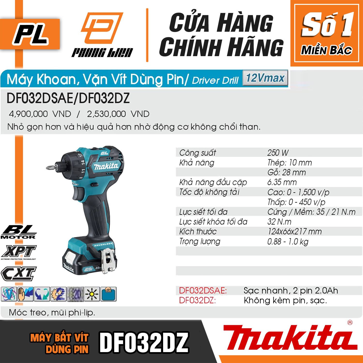 MÁY KHOAN MAKITA DF032DZ