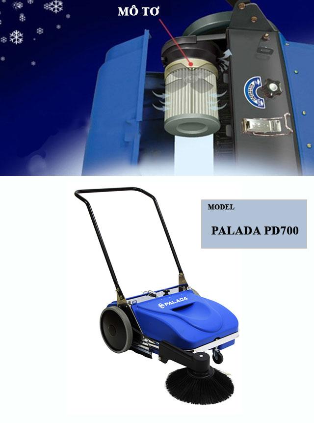MÁY QUÉT RÁC ĐẨY TAY PALADA PD-700