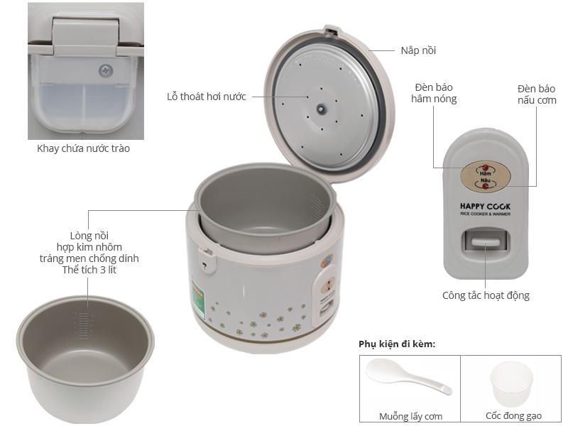 Nồi cơm điện Happy Cook HC-200 2L