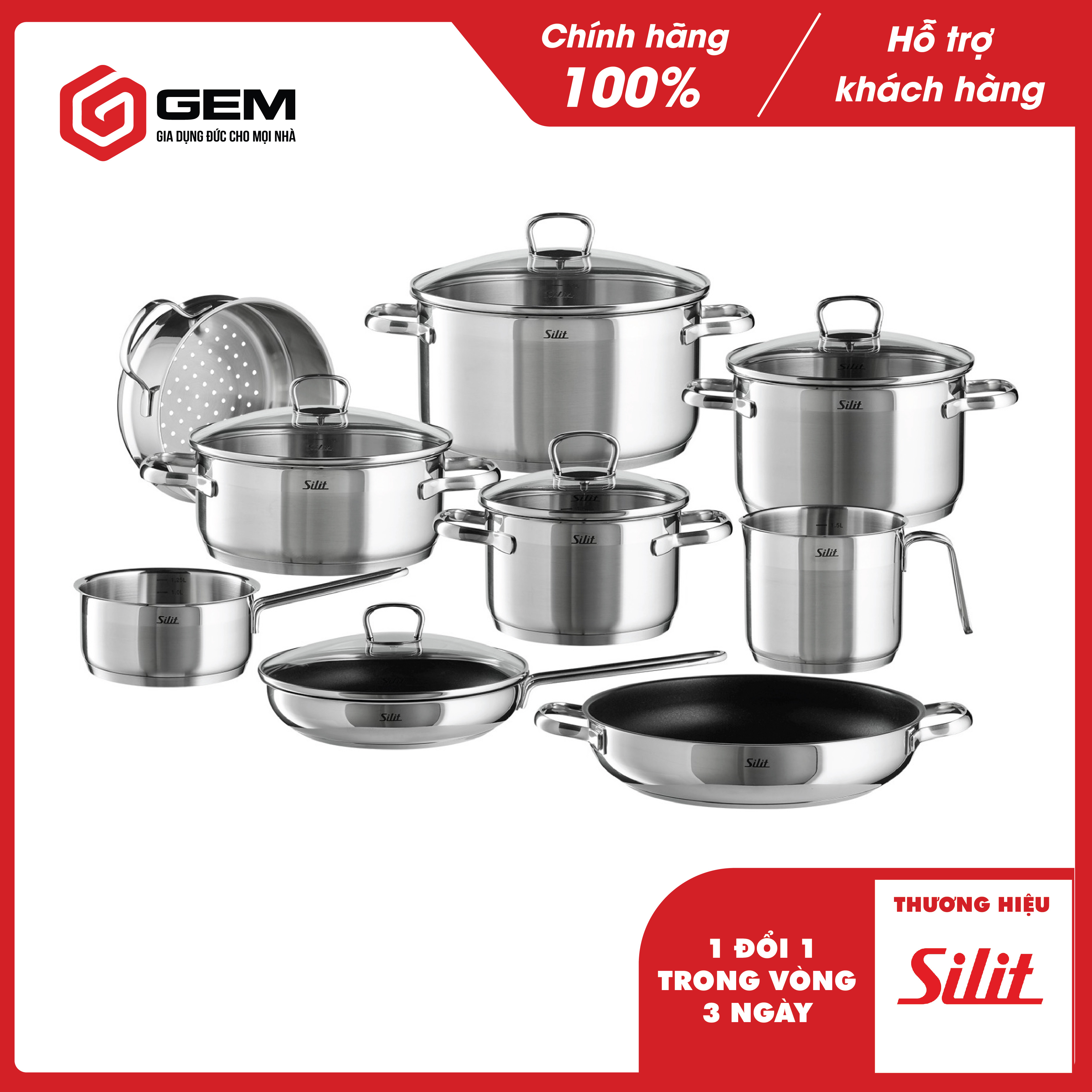 BỘ NỒI SILIT TOSKANA 10 MÓN