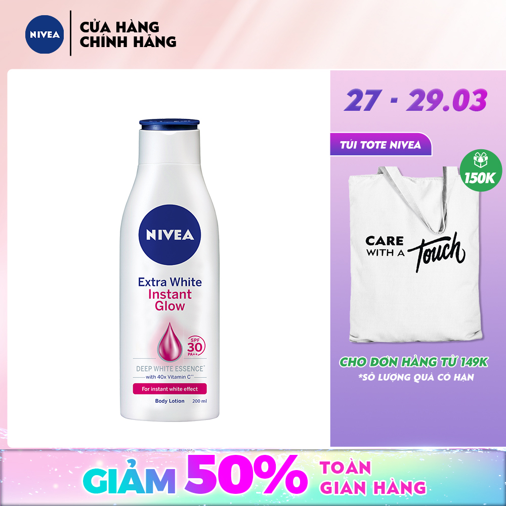 Sữa Dưỡng Thể Săn Da Instant White Nivea 200ml