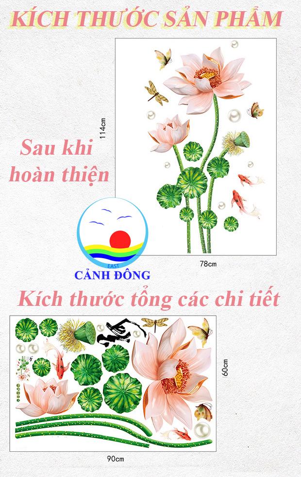 Đồng hồ tranh hoa sen khoe sắc