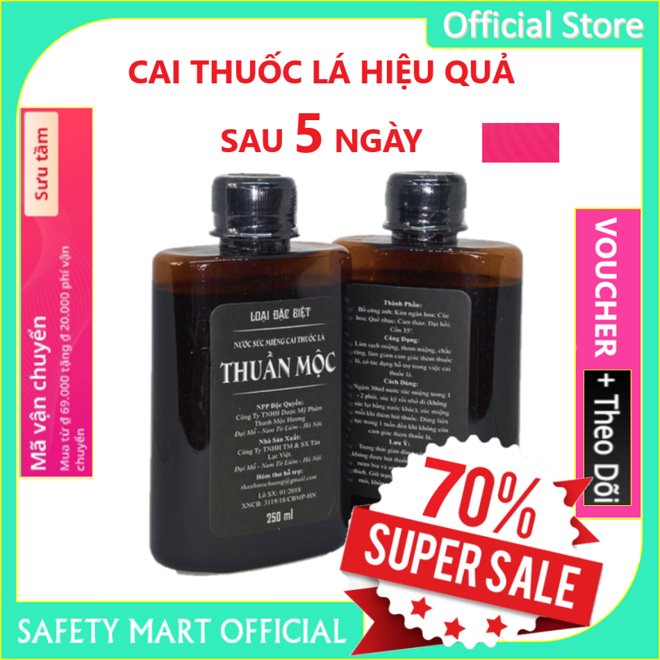 Nước Súc Miệng Thuần Mộc cai thuốc