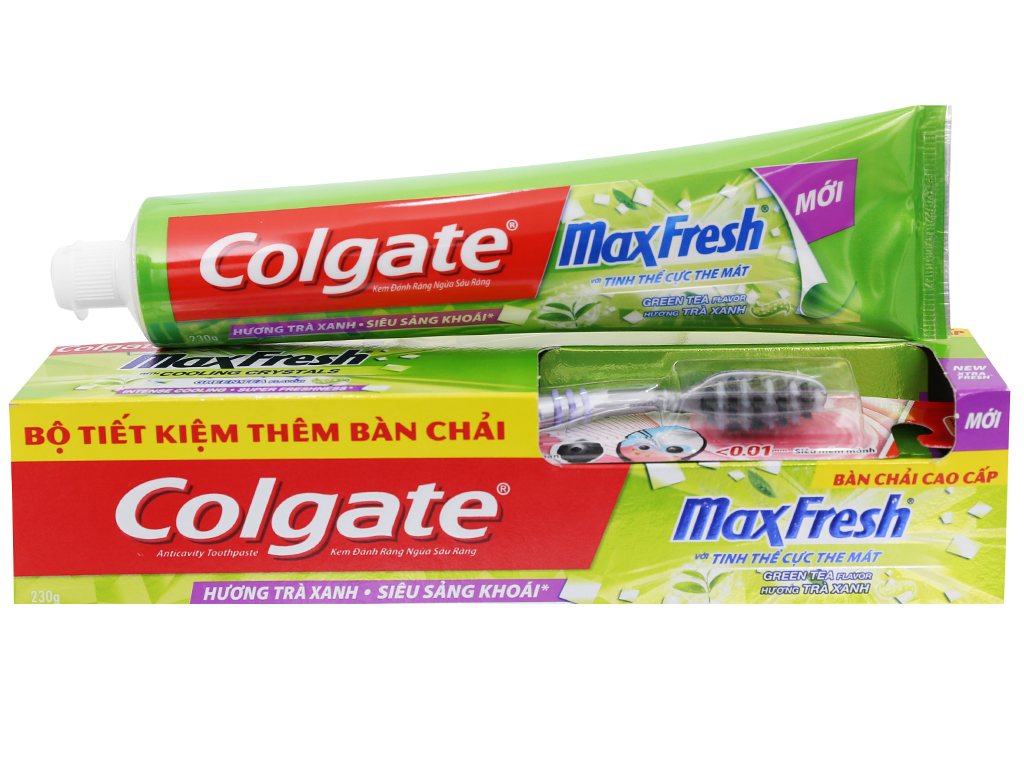 Kem đánh răng Colgate MaxFresh trà xanh 230g