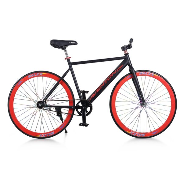 Xe đạp Fixed Gear Single Avents New 2018 (Đen phối đỏ)