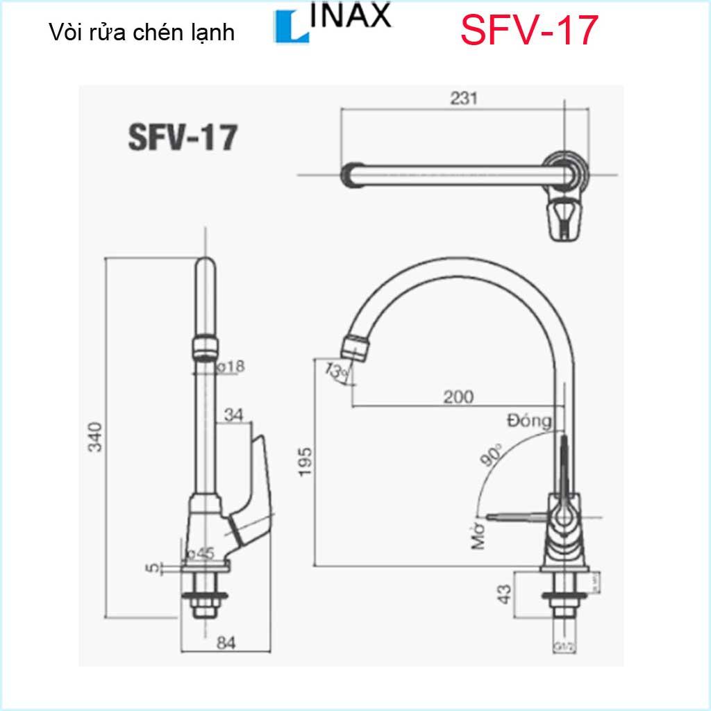 Vòi rửa bát nước lạnh INAX SFV-17