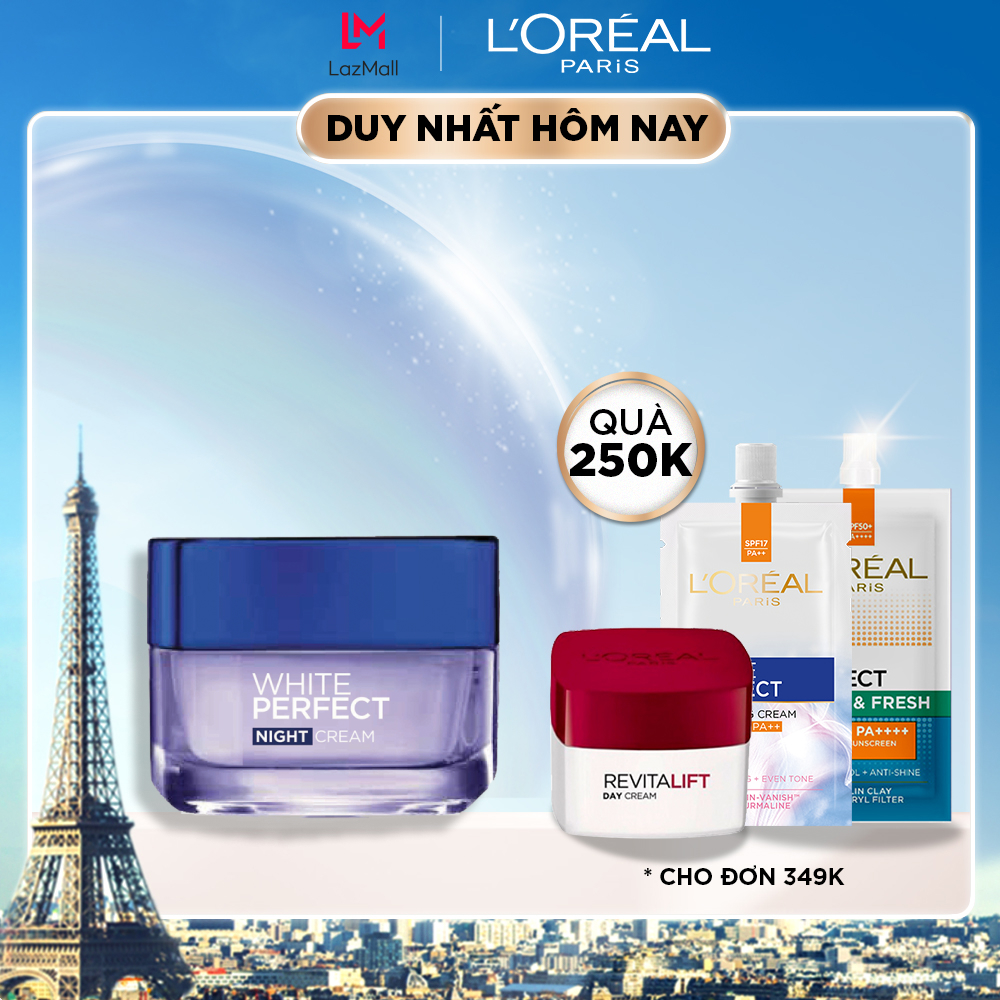 Kem dưỡng ban đêm làm trắng da L'oreal White Perfect 50ml