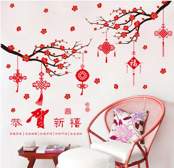 Decal trang trí tết