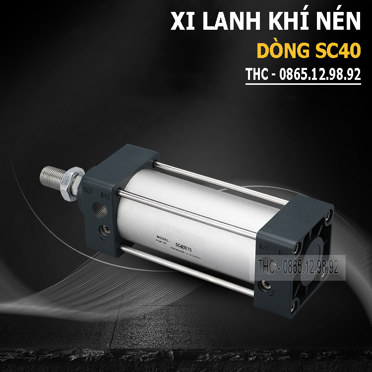 Xi Lanh Khí Nén Vuông Chất Lượng Cao Piston Ø40mm Xy Lanh Khí Nén