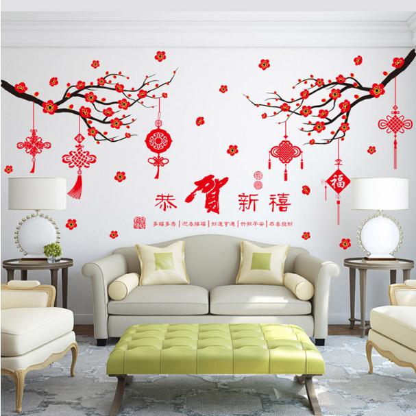 Decal trang trí tết