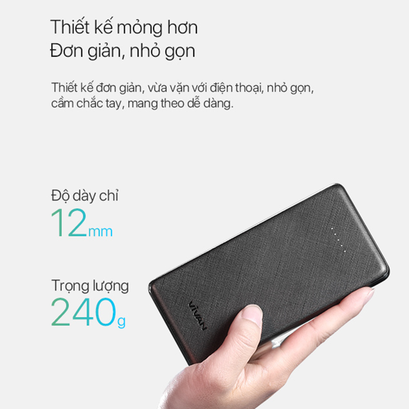 Sạc Dự Phòng VIVAN VPB-K10 10.000mAh