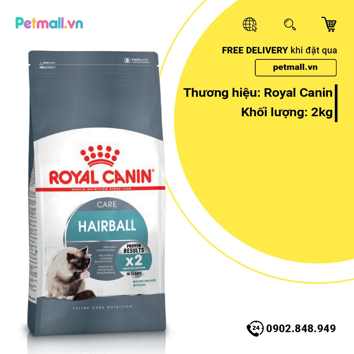 Thức Ăn mèo CANIN HAIRBALL 2Kg