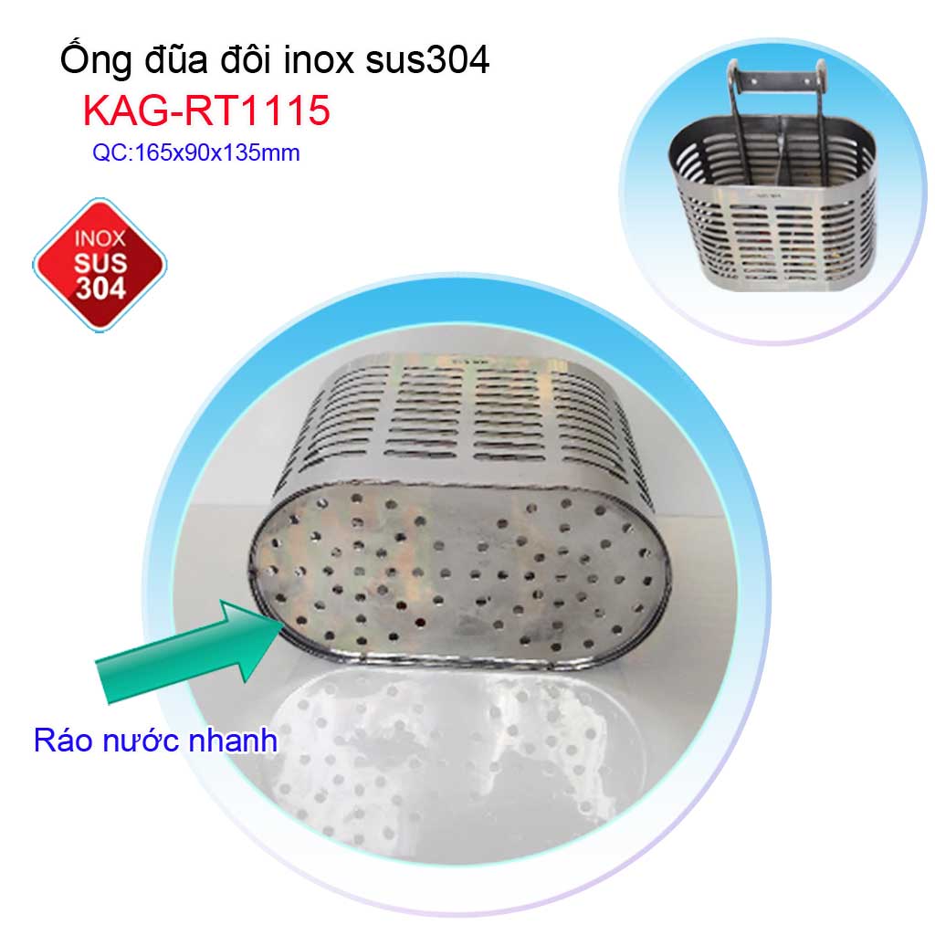 ỐNG ĐỰNG ĐŨA NHÀ BẾP INOX KAG-RT1115