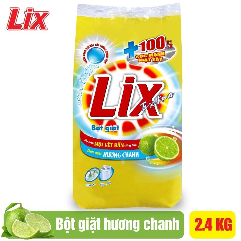 Bột giặt Lix Extra hương Hoa 2.4kg